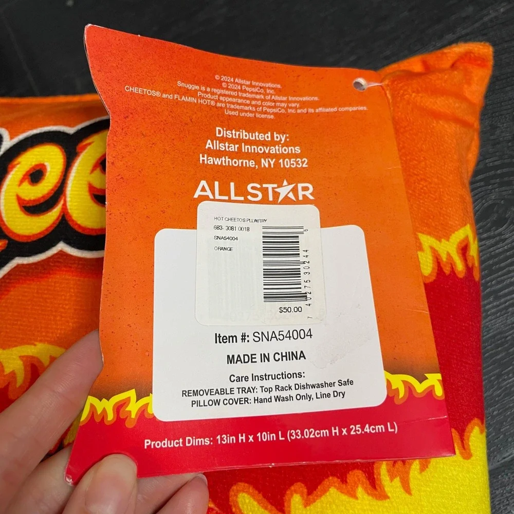 Snuggie Cheetos Flamin Hot 2-in-1 Pillow and Snack Tray Chester Cheetah SNA54004
